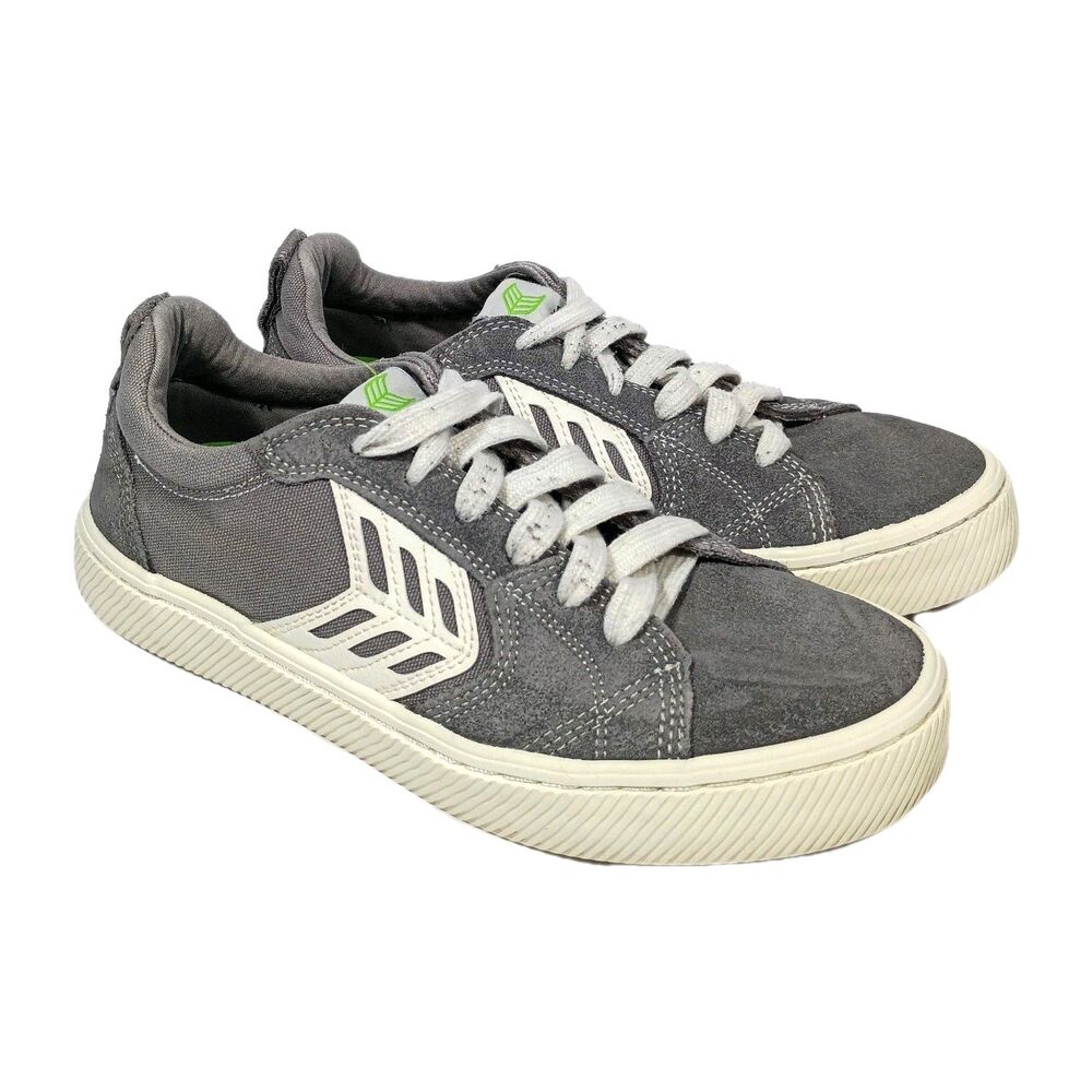 Cariuma Catiba Pro Sneakers Skater Shoes Womens 7 Mens 5.5 Mystic Gray Suede Low